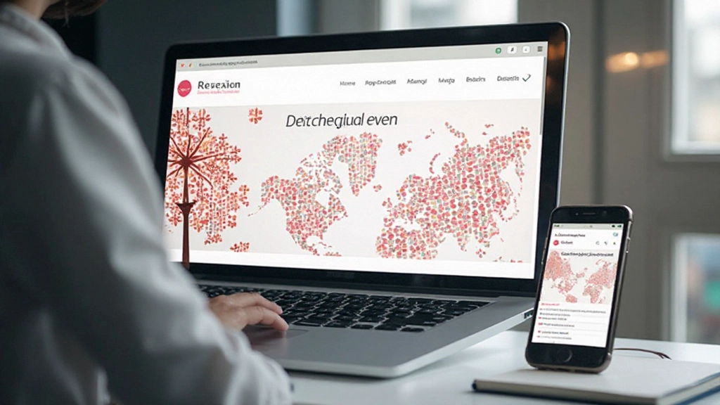 Schermontwerp van meertalige website met Nederlands, Engels en Chinees naast elkaar